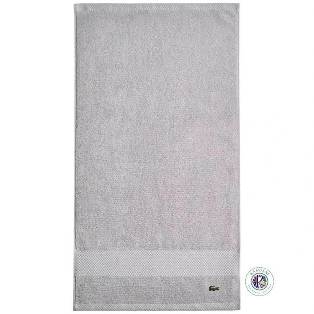 Lacoste Supima Cotton Hand Towels, Heritage Micro‎ Chip, Luxury 2 Pack, 16